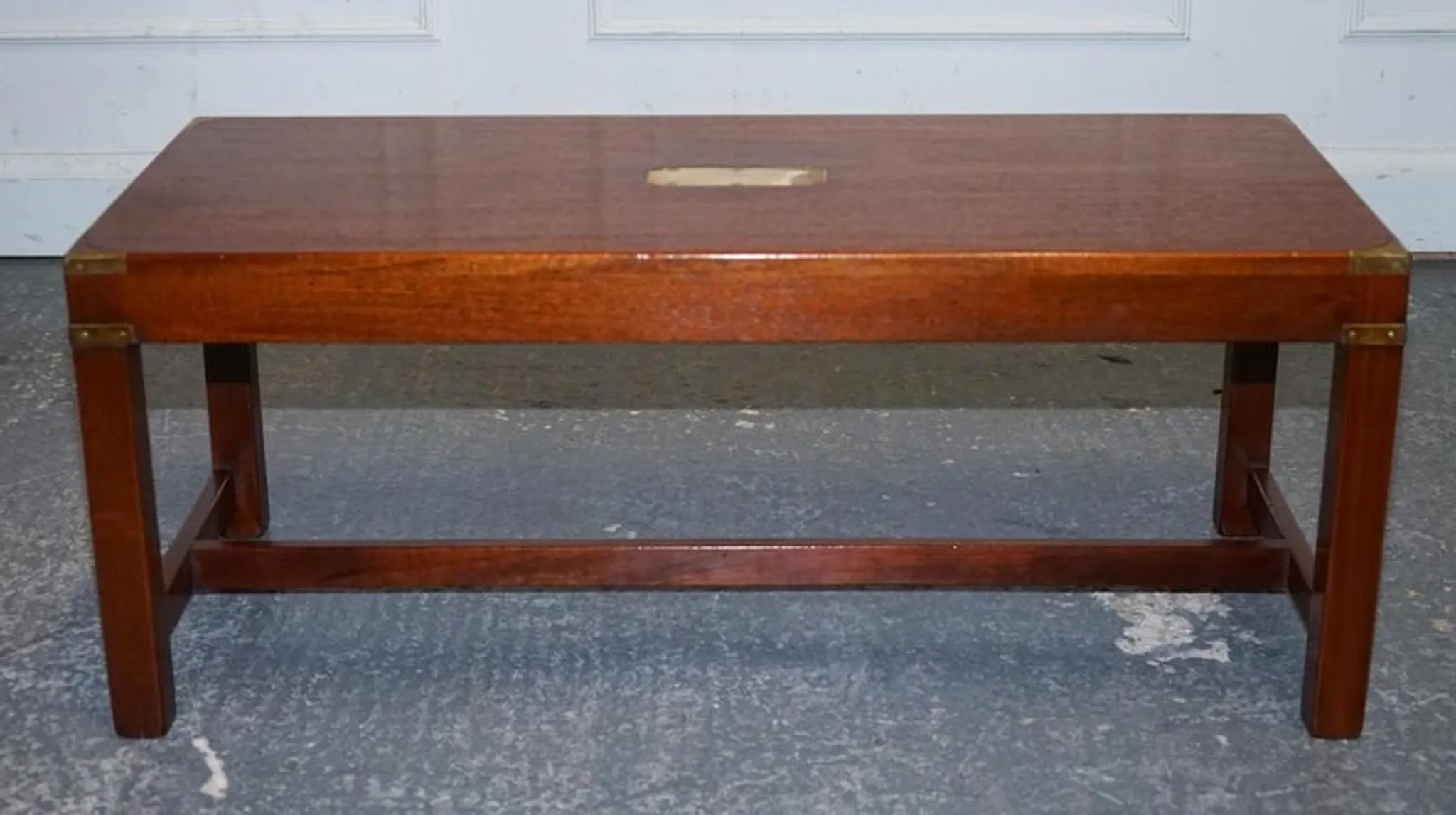Reh Kennedy Military Campaign Vintage Coffee Table from Harrods London