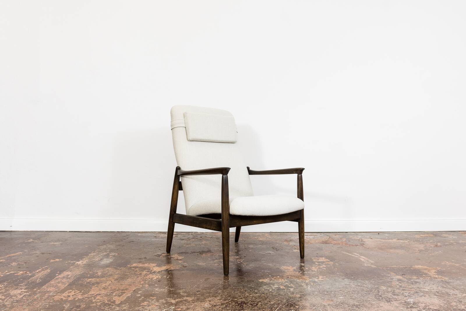 Fauteuil GFM de style mid-century par E. Homa en tissu Kvadrat, années 1960