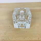 Candle holder cube glass design space age 70 ice cube ice cube