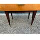 Vintage side table – 1950s/60s – burl wood & splayed legs