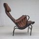 1970s, Swedish design by Bruno Mathsson, model "Pernilla",  leather.