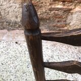 Brutalist straw chair