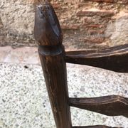 Chaise paillée brutaliste