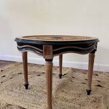 Table basse ronde cannée