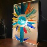 70s glass paste wall lamp