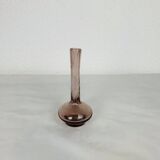 Vase soliflore verre bullé violet, Biot