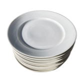 8 assiettes  porcelaine blanche