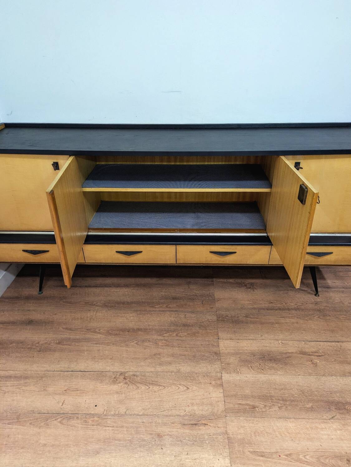 Vintage Scandinavian wooden sideboard