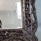 Ancien miroir cadre bois sculpté de dragons Chine, Vietnam 73x57 cm