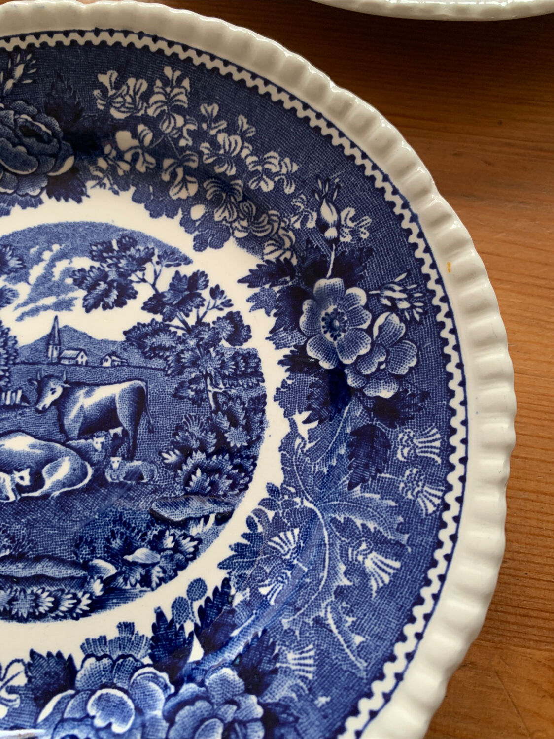 Set of 3 plates Adams English Scenic