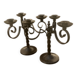 Paire de chandeliers Art Deco Charles Piguet