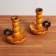 Pair of ceramic candle holders