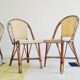 Chaises bistrot en rotin maison Hardy