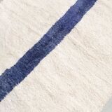 Berber carpet beni ouarain ecru blue line 243x160m
