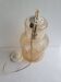 Grande suspension baladeuse en verre marron vintage