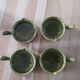 4 small pans, glazed earthenware casseroles