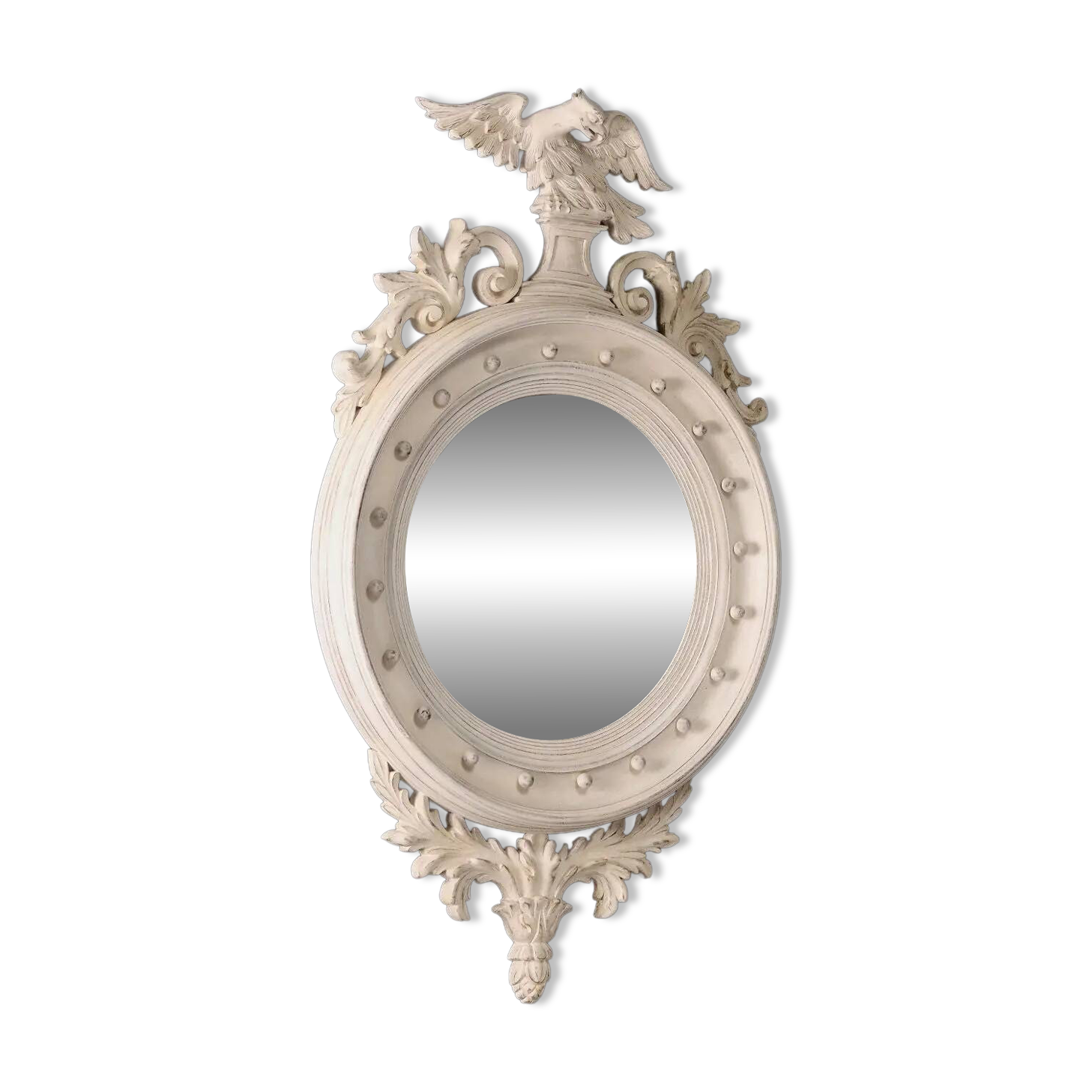Antique Regency mirror in gilded wood, Italy, early 20th century.