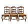 Set of 6 traditional chairs made of solid wood and straw.