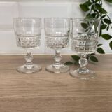 Set of 3 Luminarc Quadrille wine glasses