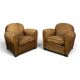 Paire de fauteuils club, années 30