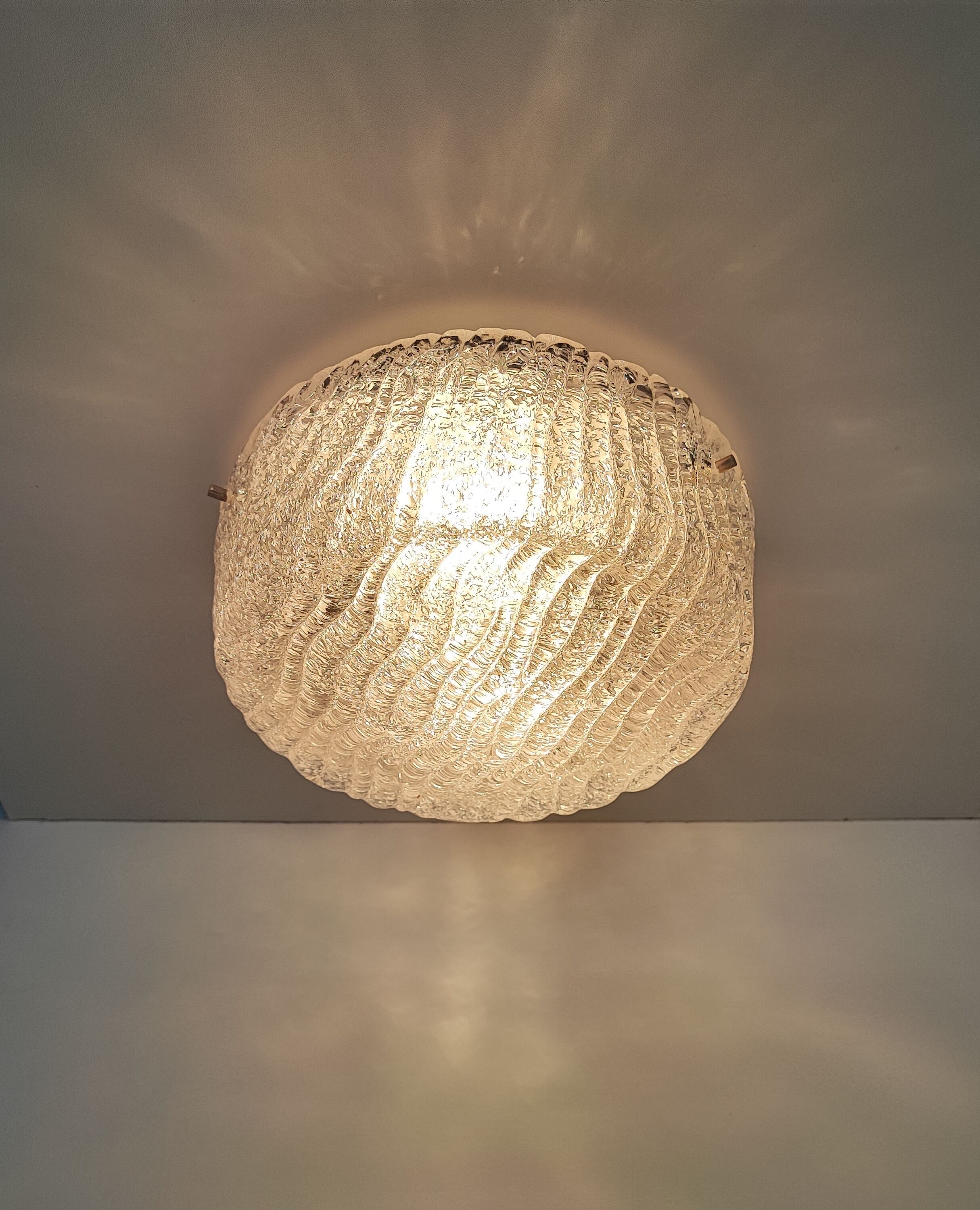 60' glazed glass ceiling lamp/wall lamp
