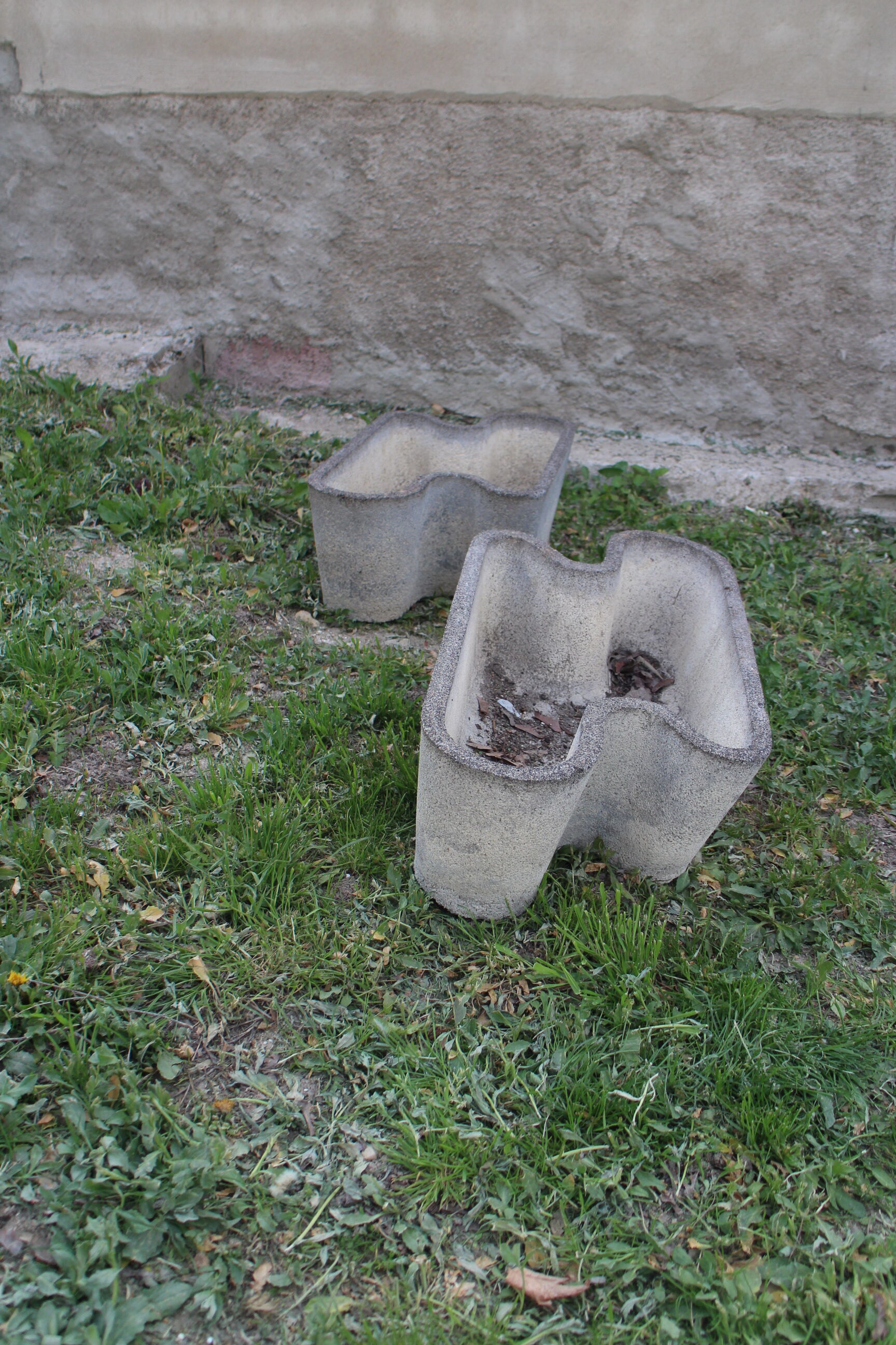 Pair of cement planters