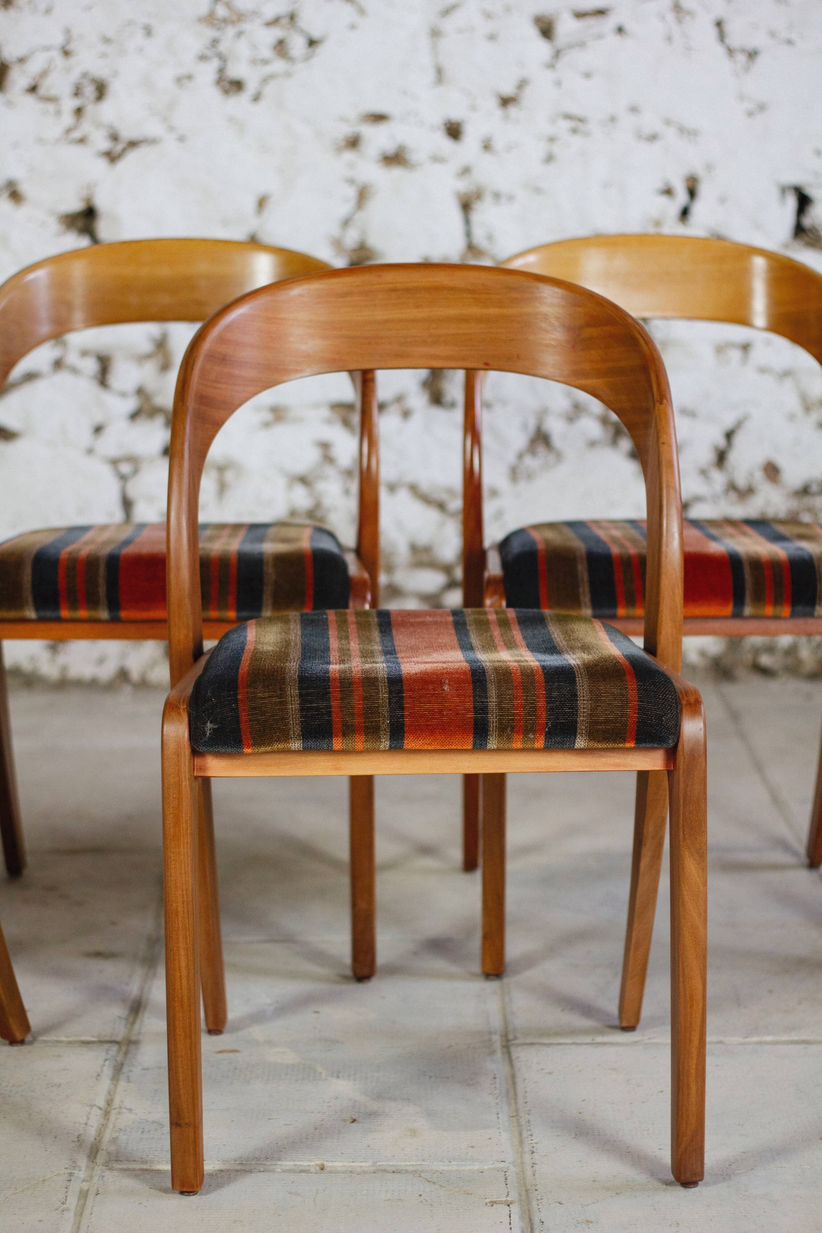 4 Gondola chairs by Baumann, 1960