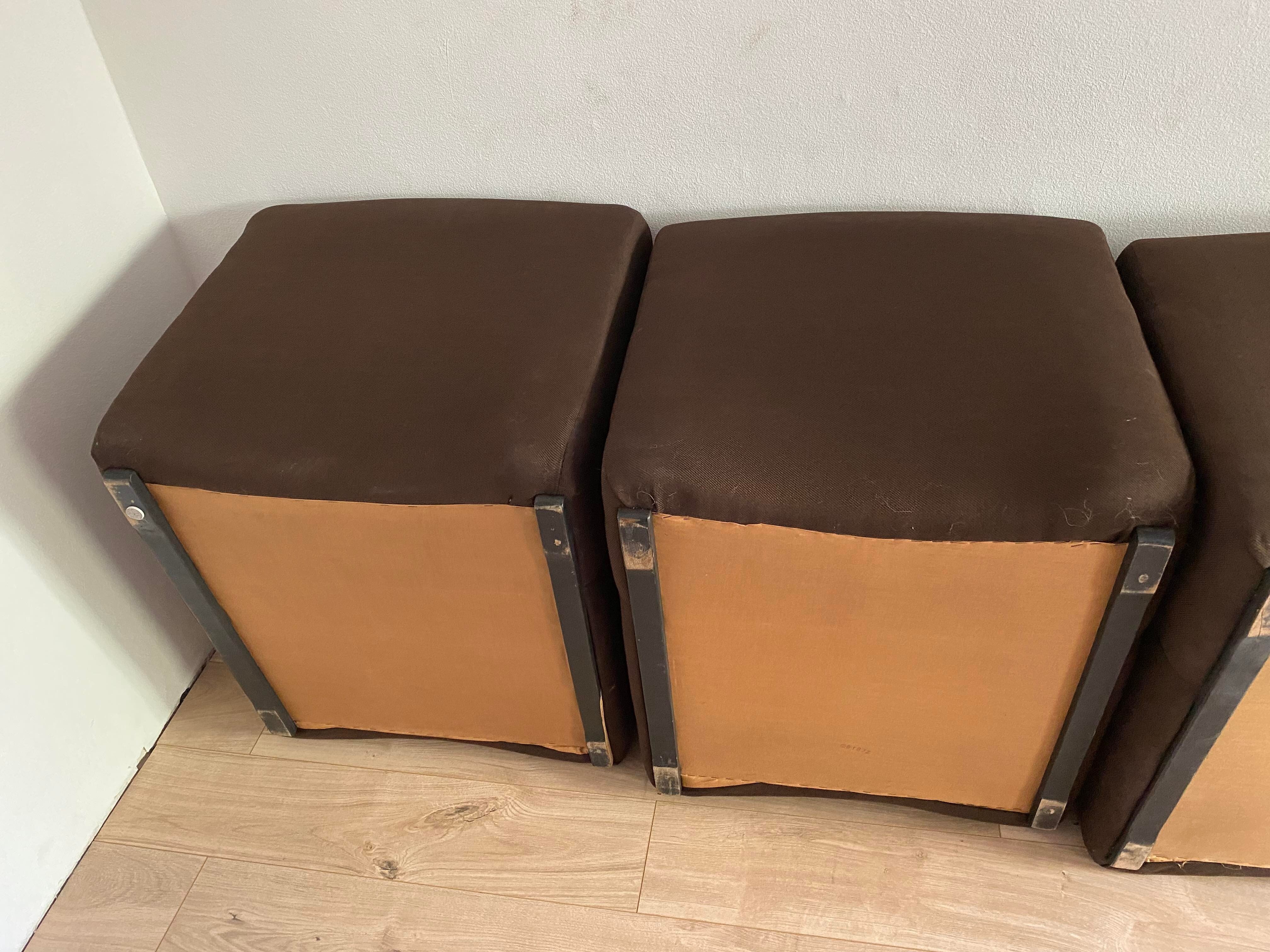 6 armchairs fabric in rigid polystyrene year 50/60