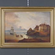 "Tableau 'Light on the Port', French school of the 19th century"