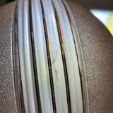 Old opaline pink ball ceiling light vintage frosted glass aluminum support suspension