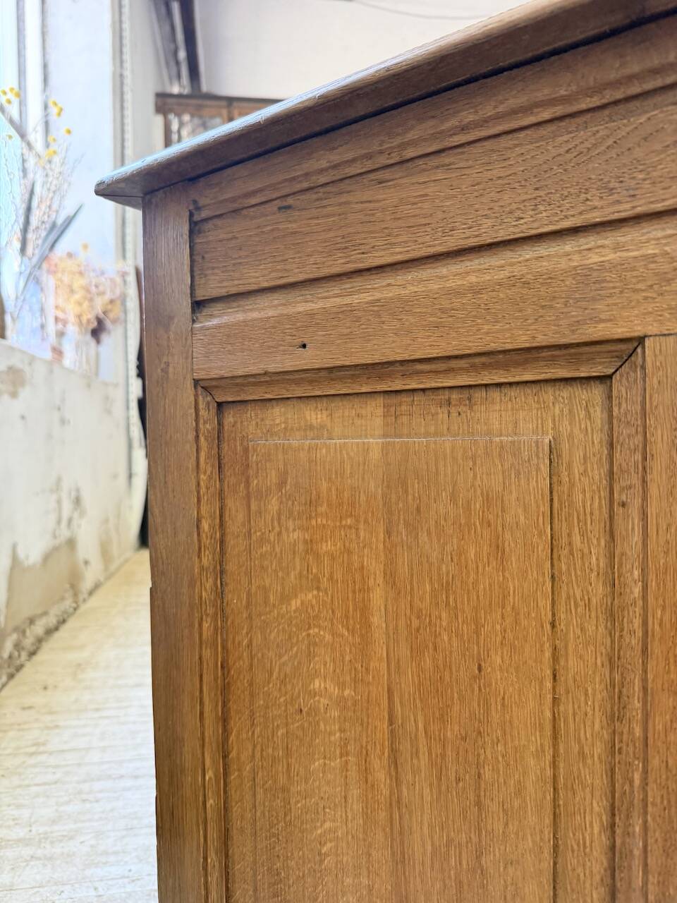 1950s oak office counter