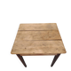 Petite table de ferme carrée en bois massif patiné - 1920