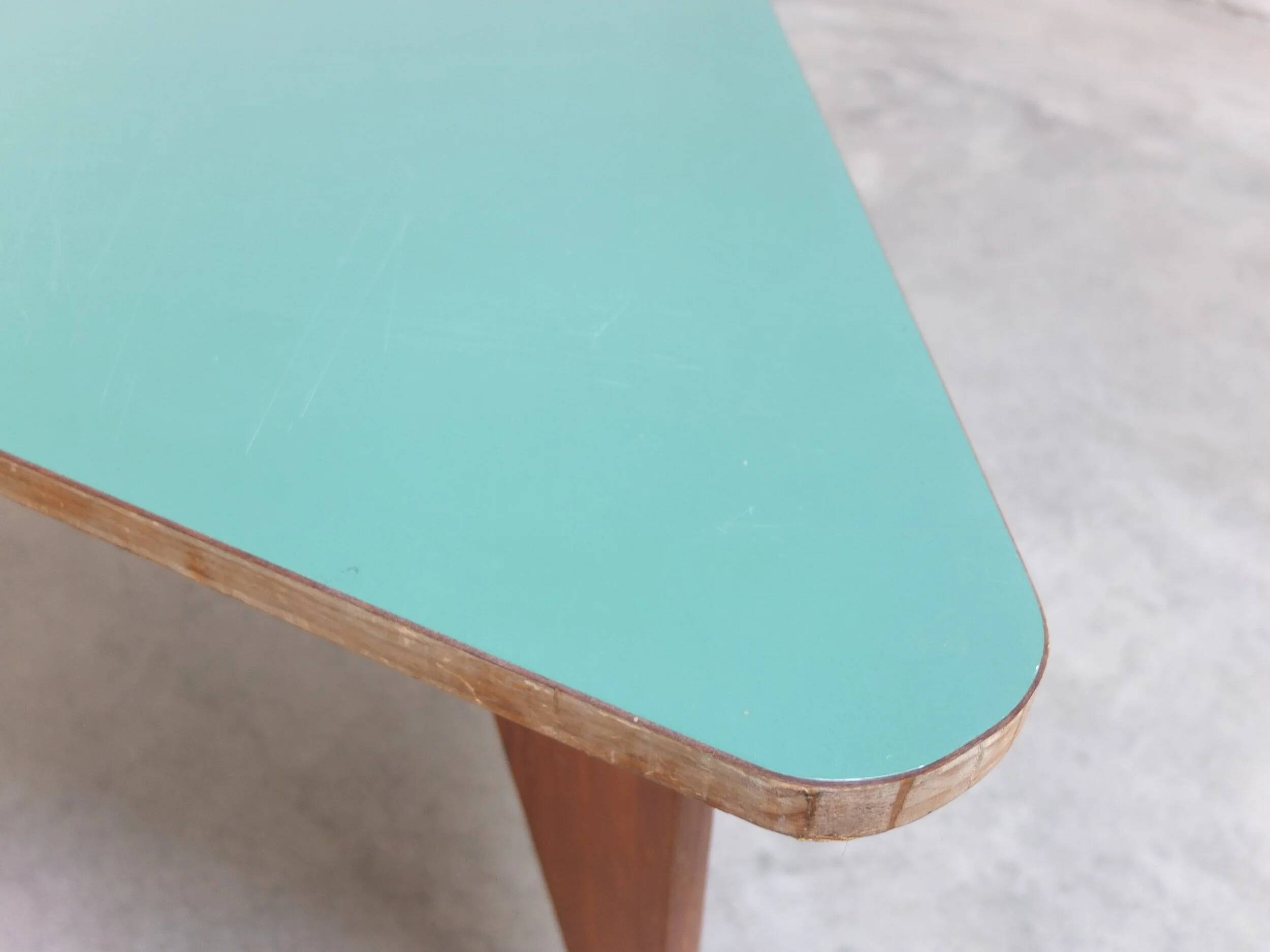 Unique pair of triangular coffee or side tables, 1960s