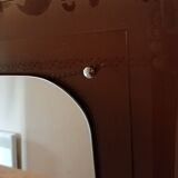 Mirror on smoked plexi frame - 40x40cm