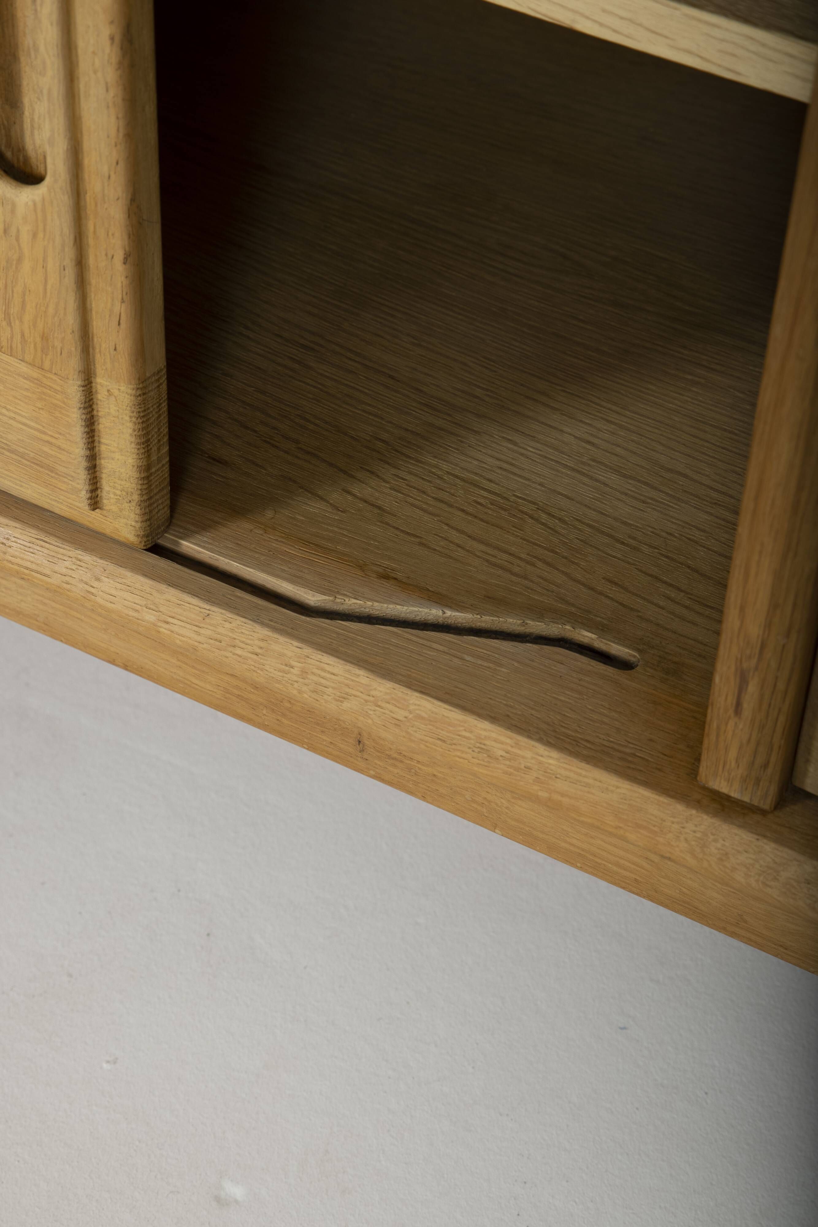 Oak sideboard by Guillerme & Chambron, France 1960s