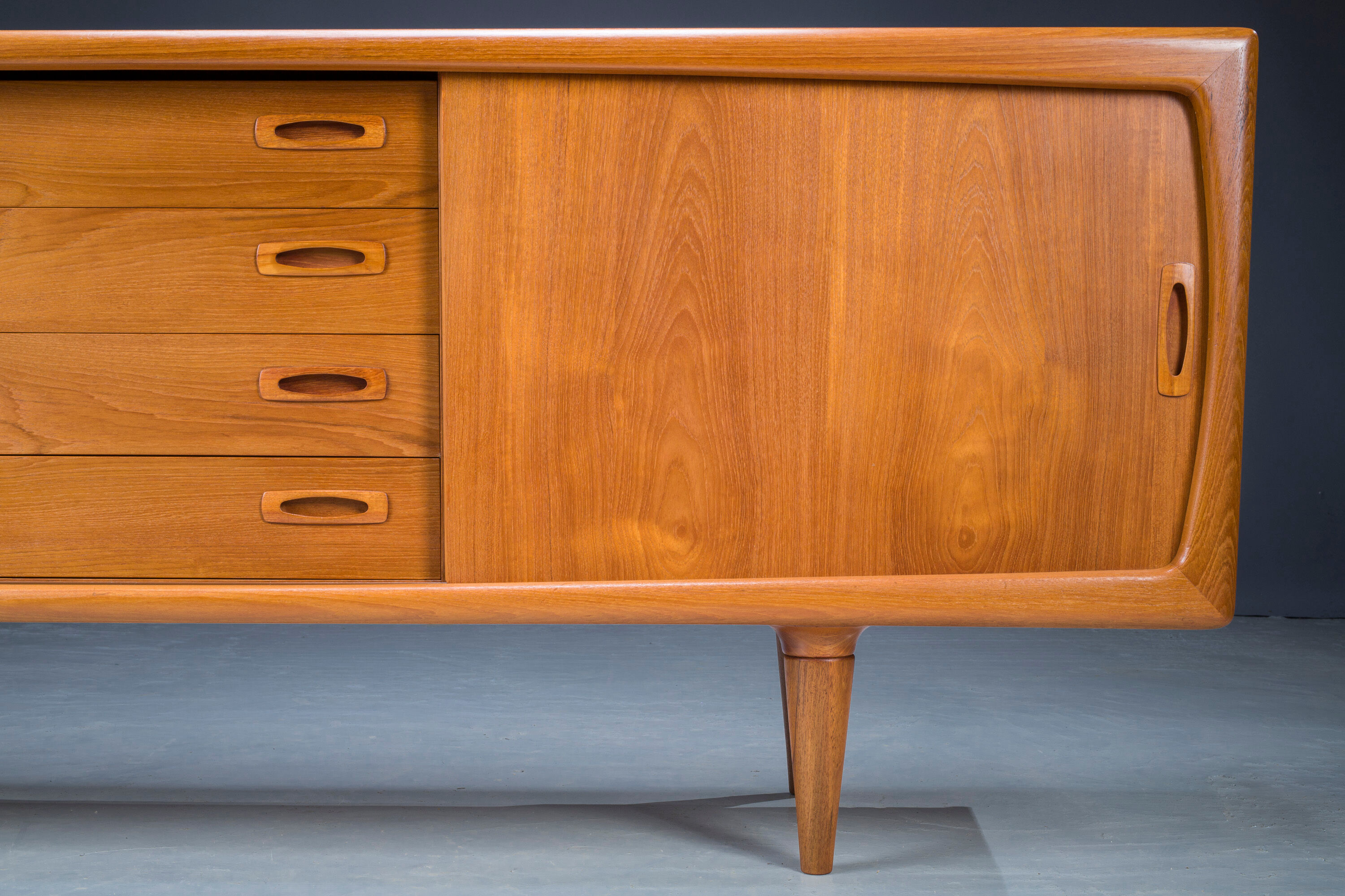 Mid-Century Danish Teak Sideboard from HP Hansen, 1950s