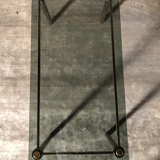 Glass and brass coffee table