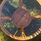 Vintage bamboo and rattan coffee table