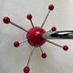 Vintage red Sputnik coat rack