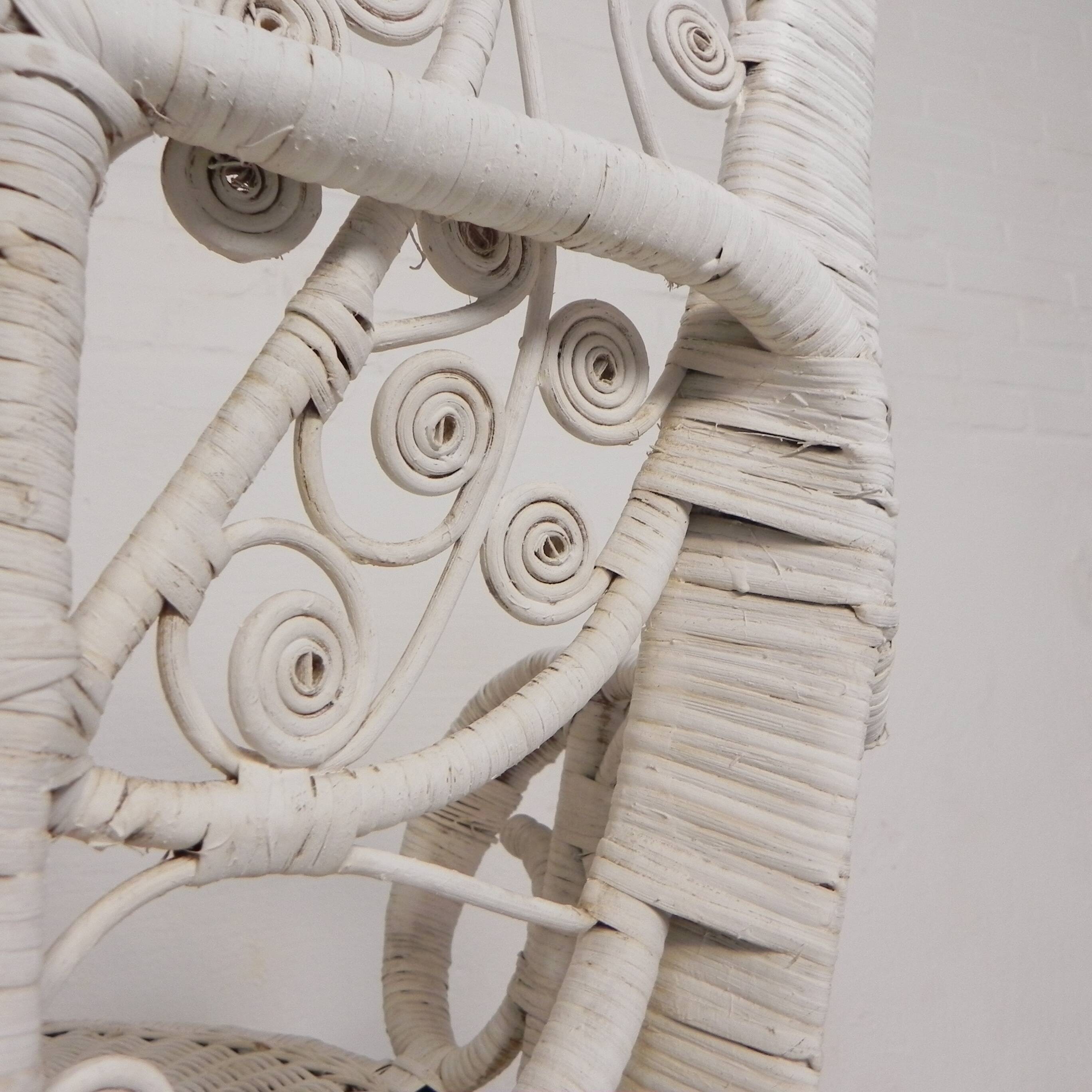 Vintage bamboo, rattan armchair with armrests, 1950s