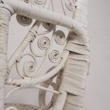 Vintage bamboo, rattan armchair with armrests, 1950s