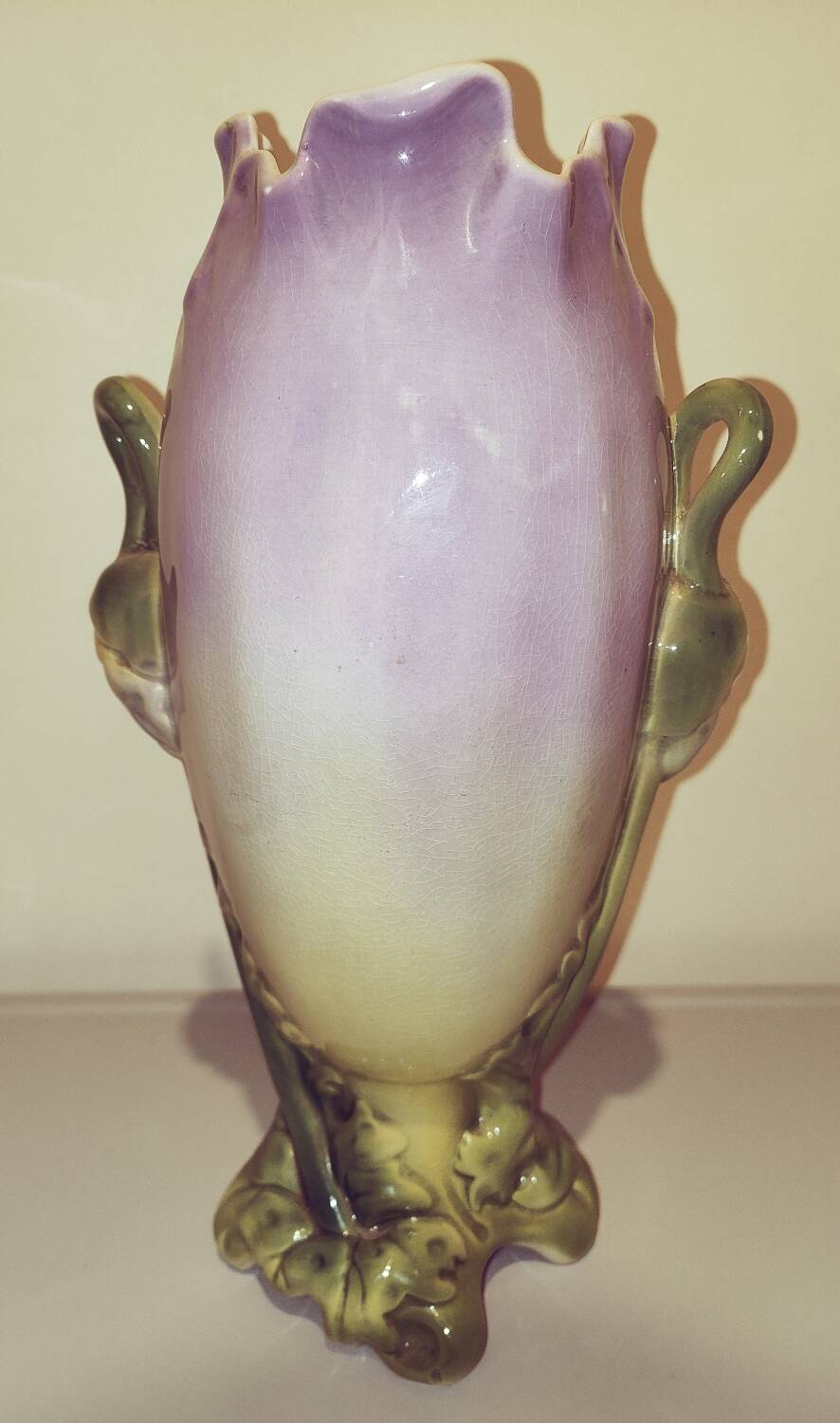 Art Nouveau vase in Lunéville earthenware