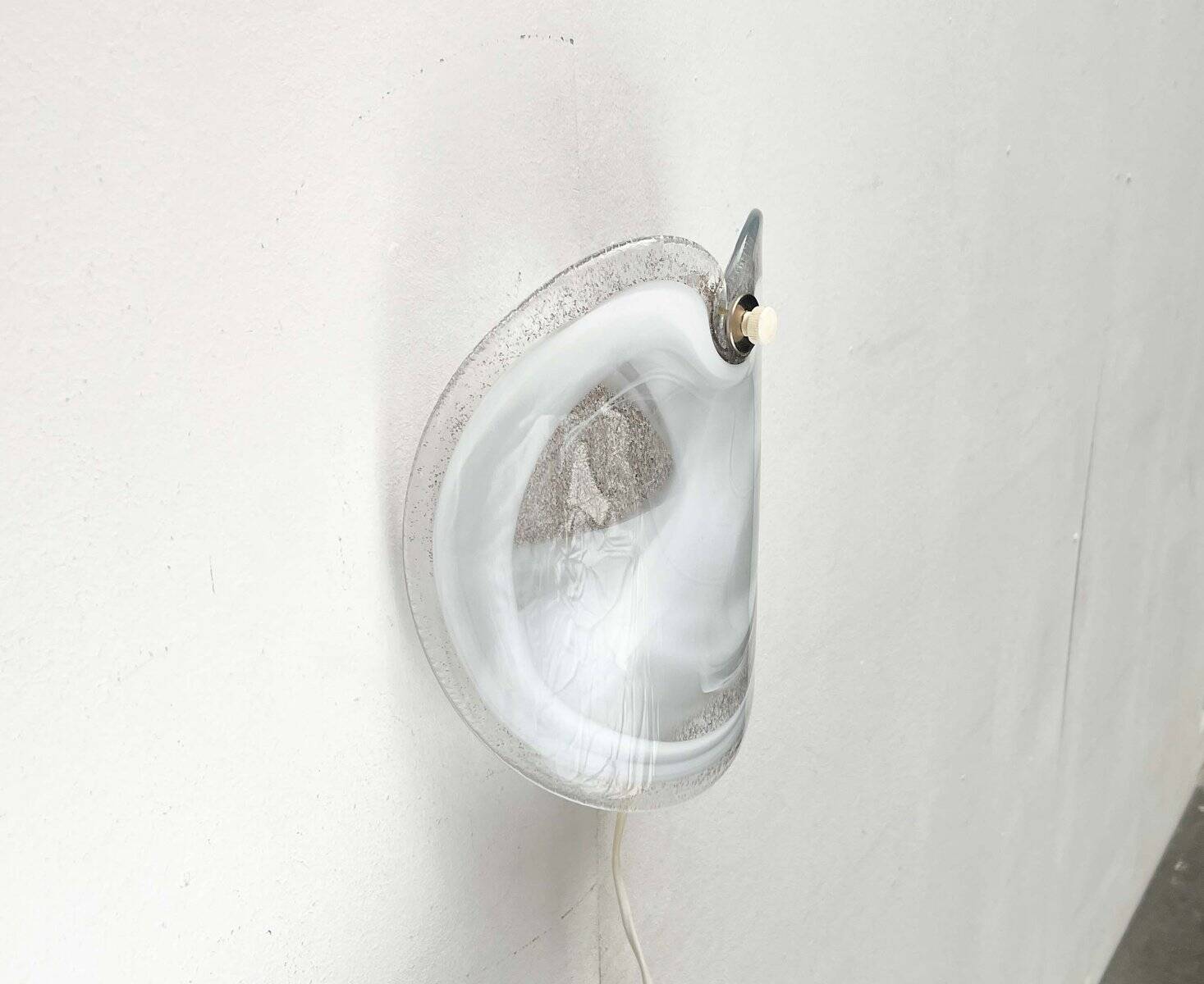Vintage Danish Model Glasplattelampet Glass Sconce by Per Lütken for Holmegaard, 1970s