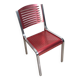 Chaise en métal chromé de couleur rose