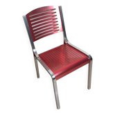 Pink chrome metal chair