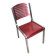 Chaise en métal chromé de couleur rose
