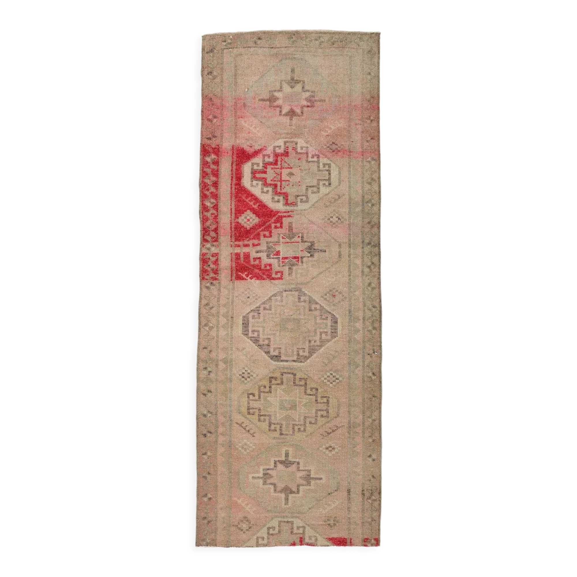 Short turkish runner rug 89x256cm