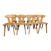 Set of 8 bistro chairs from the 1960s