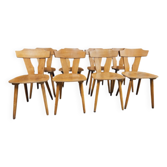 Set of 8 bistro chairs from the 1960s