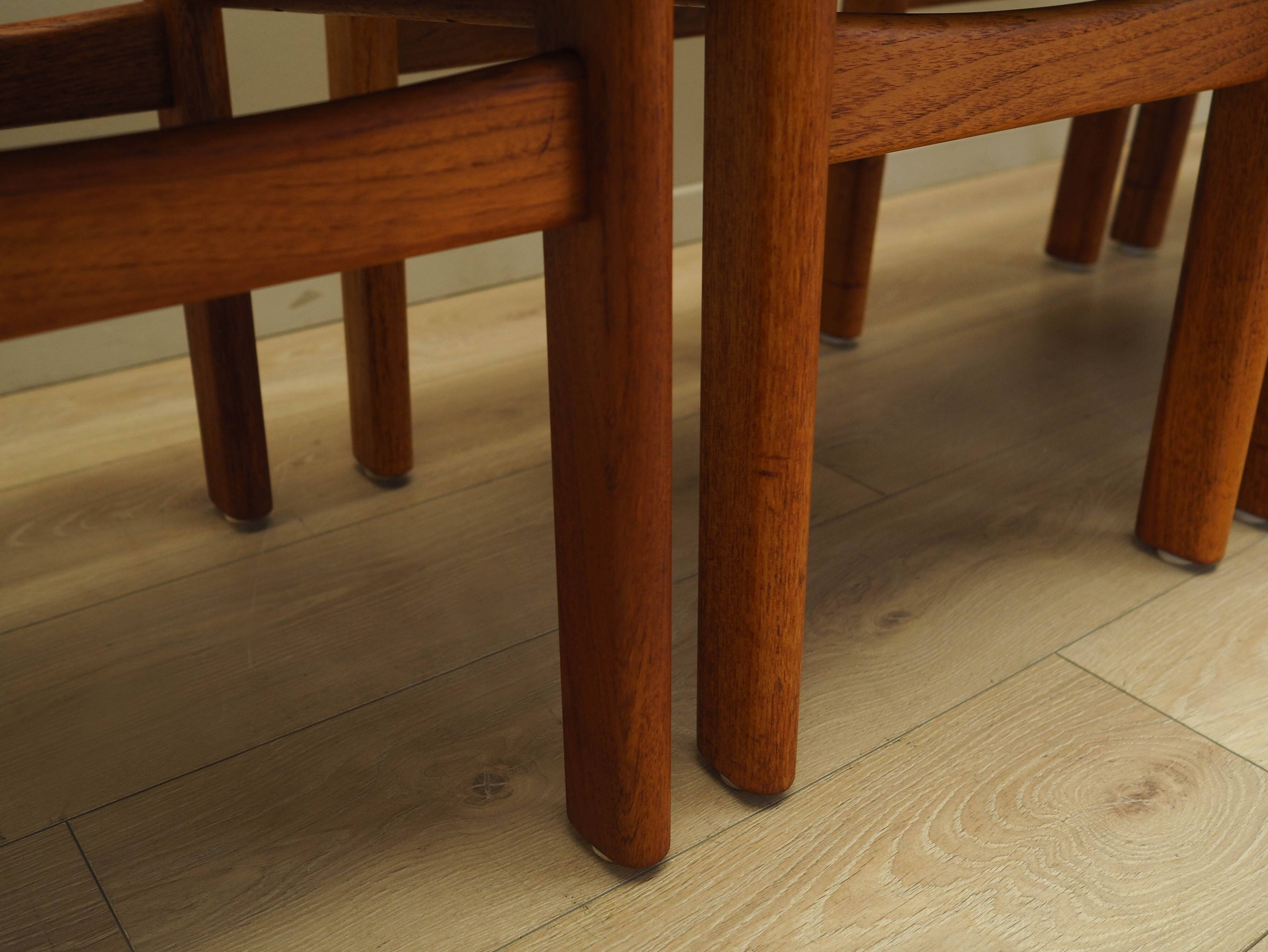 Set of four teak chairs, Danish design, 1960s, designer: Niels Koefoed, man